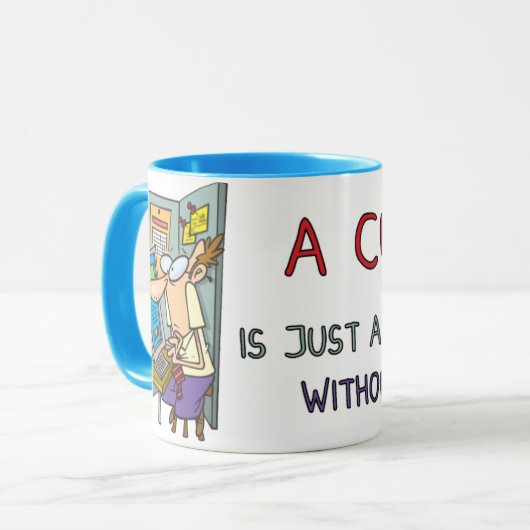 オフィスのキュービクルの冗談 マグカップ (正面左)