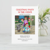 オフィスのクリスマスパーティー 招待状 (スタンド正面)