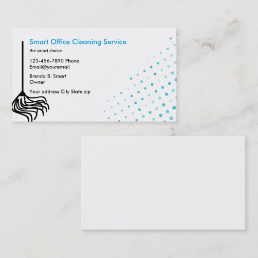 オフィスのクリーニングの名刺 名刺 (正面/裏面)