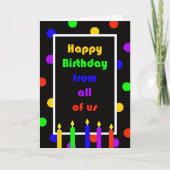 オフィスのグループからの協力者のバースデー・カード カード (正面)