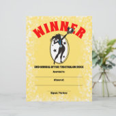 オフィスのスポーツ競争の勝者の証明書賞 レターヘッド (スタンド正面)