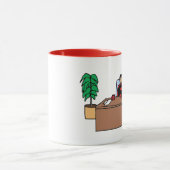 オフィスのスーパーヒーロー-名前入りな漫画のマグ マグカップ (中央)