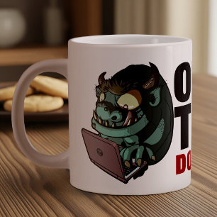 オフィスのトロール食べ物を与えは！インターネットトロール漫画 ジャンボコーヒーマグカップ