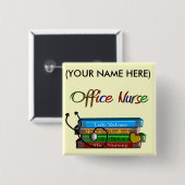 オフィスのナースの本のデザインのギフト 缶バッジ (正面&裏面)