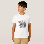 オフィスのハムスターカオスプリンター キッズ Tシャツ (正面フル)