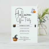 オフィスのハロウィン招待状 & 招待状テンプレート 招待状 (スタンド正面)
