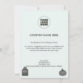 オフィスのハロウィン招待状 & 招待状テンプレート 招待状 (裏面)