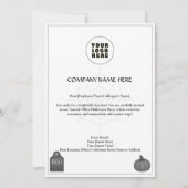 オフィスのハロウィン招待状 & 招待状テンプレート 招待状 (裏面)