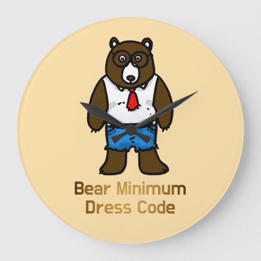 オフィスのパンおもしろいアートの最低額 ラージ壁時計 (正面)