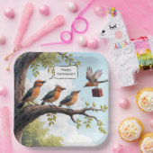 オフィスのブリーフケースを除く鳥 ペーパープレート (パーティー)