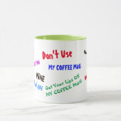 オフィスのホームコーヒーマグが使用されない間抜け マグカップ (中央)