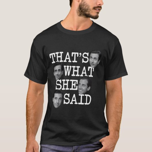 オフィスのマイケル彼女は頭を言った Tシャツ (正面)
