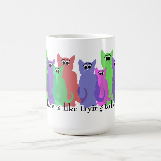 オフィスのマグ; ここに働くこと猫を集めることのように… コーヒーマグカップ (中央)