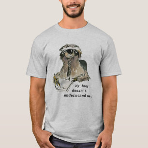 オフィスのユーモアの漫画の怠惰のTシャツ Tシャツ
