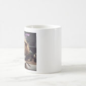 オフィスのユーモアモルモット恐怖がコーヒーカップを持続 コーヒーマグカップ (中央)