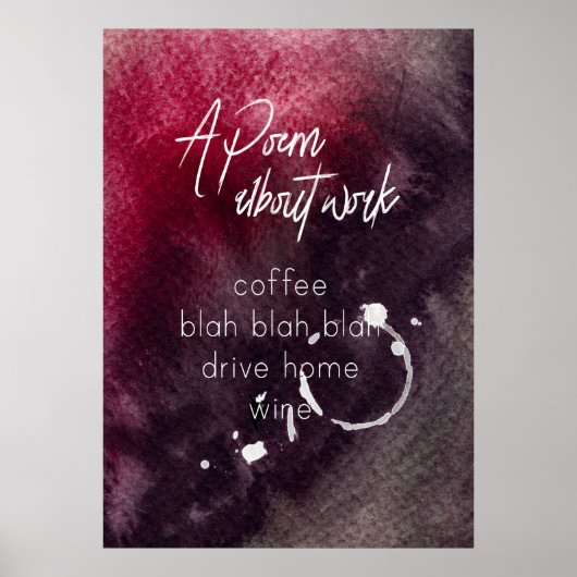 オフィスのユーモア会計士の仕事アルコールワおもしろいイン ポスター (正面)