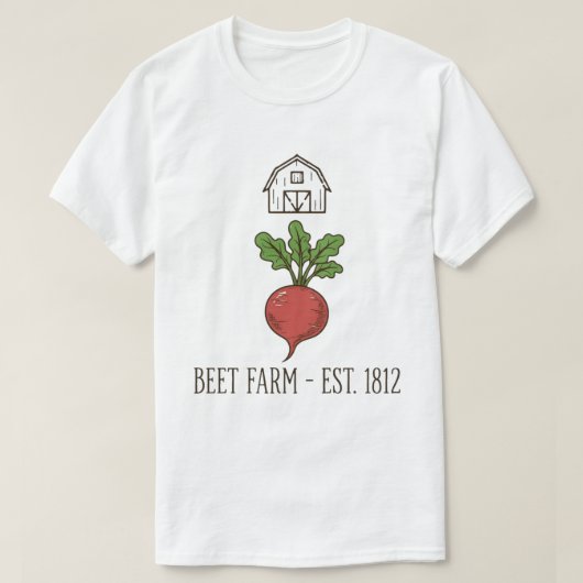 オフィスのユーモア - ビート農場 Tシャツ (デザイン正面)