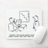 オフィスの売上表が横向きになった。ユーモアのある マウスパッド (マウス)