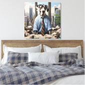 オフィスの大きなダンのビジネスマン キャンバスプリント (インサイチュ (寝室))