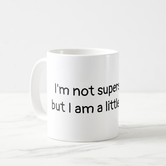 オフィスの引用文のマグ-私は迷信ではないです コーヒーマグカップ (正面左)