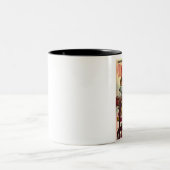 オフィスの放浪者-コーヒー・マグ ツートーンマグカップ (中央)