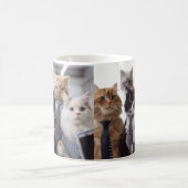 オフィスの気分を盛り上げる猫 - 面白いビジネス猫のコーヒーマグ コーヒーマグカップ (中央)