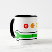 オフィスの気分トラッカー 幸福度メーター 絵文字  マグカップ (正面左)