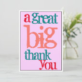 オフィスの素晴らしい大きいカジュアルなカード感謝していしています サンキューカード (スタンド正面)