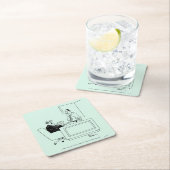 オフィスの責任 スクエアペーパーコースター (インサイチュ)