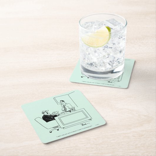 オフィスの責任 スクエアペーパーコースター (インサイチュ)