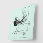 オフィスの責任 スクエア壁時計 (傾斜)