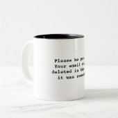 オフィスの電子メールのマグ ツートーンマグカップ (正面左)