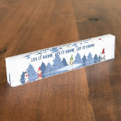 オフィスまたは自宅のクリスマスサイン デスクネームプレート (側面)