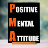 オフィスやる気を起こさせるのデコ前向きアの精神態度 アクリルサイン (ニュートラル)