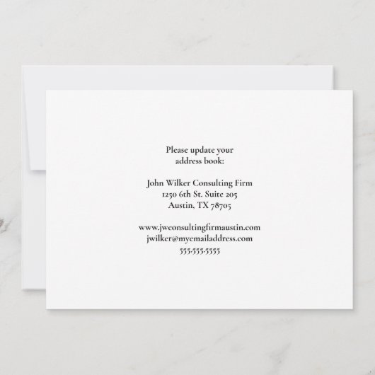 オフィスを移転しました プロフェッショナルオフィスビル移転 案内状 (裏面)