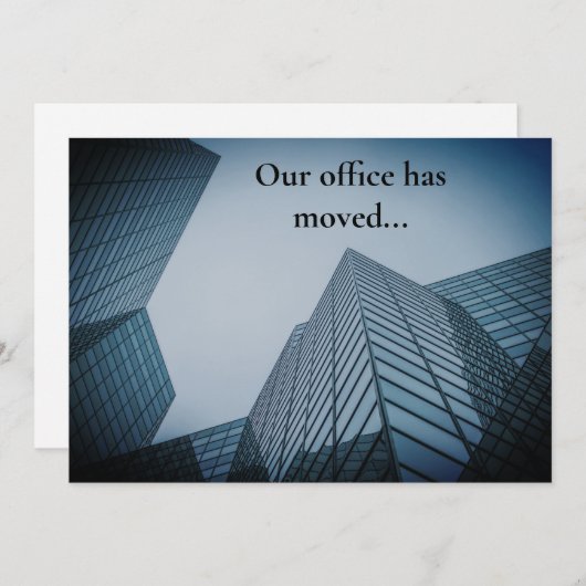 オフィスを移転しました プロフェッショナルオフィスビル移転 案内状 (正面/裏面)