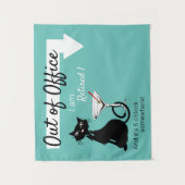 オフィスを離れる - 背景 / サイン タペストリー (正面)