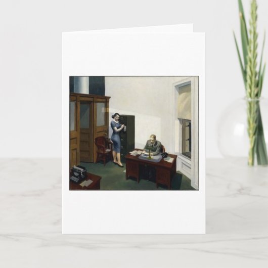オフィスアットナイト – エドワードホッパー カード (正面)