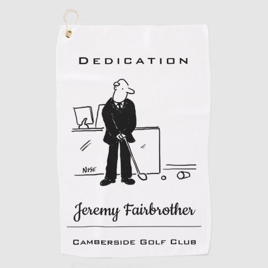 オフィスゴルファー – おもしろいゴルフ漫画 ゴルフタオル (正面)