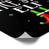 オフィススタッフ小妖精や小人クリスマスマッチングファミリーグループキリスト ポスター (角)