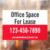 オフィススペース募集中 電話番号 赤と白 ウィンドウサイン (シート2)