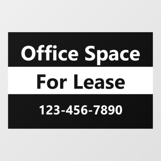 オフィススペース募集中 黒と白 ウィンドウサイン (シート)