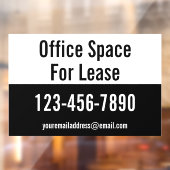 オフィススペース募集中 黒と白 ウィンドウサイン (シート2)