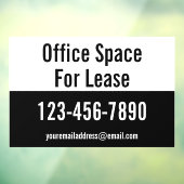 オフィススペース募集中 黒と白 ウィンドウサイン (シート3)