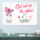 オフィスチームビルディングスポーツ漫画ピックルボール 横断幕 (トレードショー)