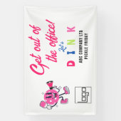 オフィスチームビルディングスポーツ漫画ピックルボール 横断幕 (縦)