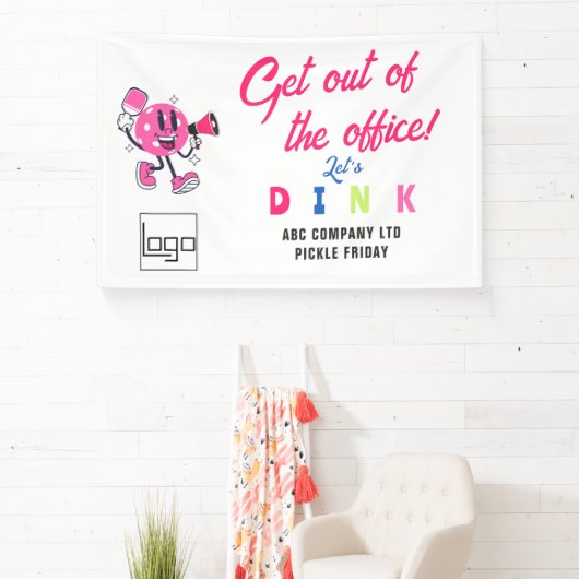 オフィスチームビルディングスポーツ漫画ピックルボール 横断幕 (インサイチュ)