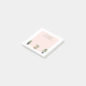 オフィスデスクを彩る自由奔放な鉢植えデザイン - 名前入りギフト用寄せ植え ポストイット (アングル)