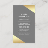 オフィスドレスフォーマル型枠マネキンファッションスタイリスト 名刺 (裏面)