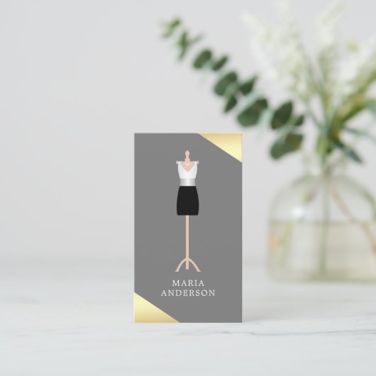 オフィスドレスフォーマル型枠マネキンファッションスタイリスト 名刺 (スタンド正面)